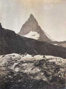 Vittorio Sella, “Matterhorn, ai piedi del Riffelhorn, sul Gorner Glacier”, Fine '800 Primi '900 Vittorio Sella, “Matterhorn, at the foot of the Riffelhorn, on the Gorner Glacier,” late 19th century to early 20th century